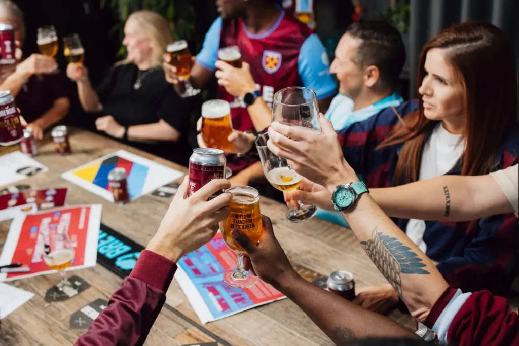 West Ham United with fan-created BrewDog beer.