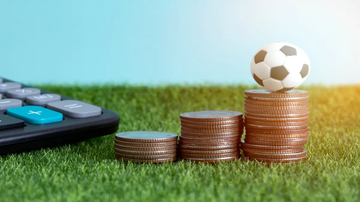 business in football club and soccer team manager, online sport betting concept